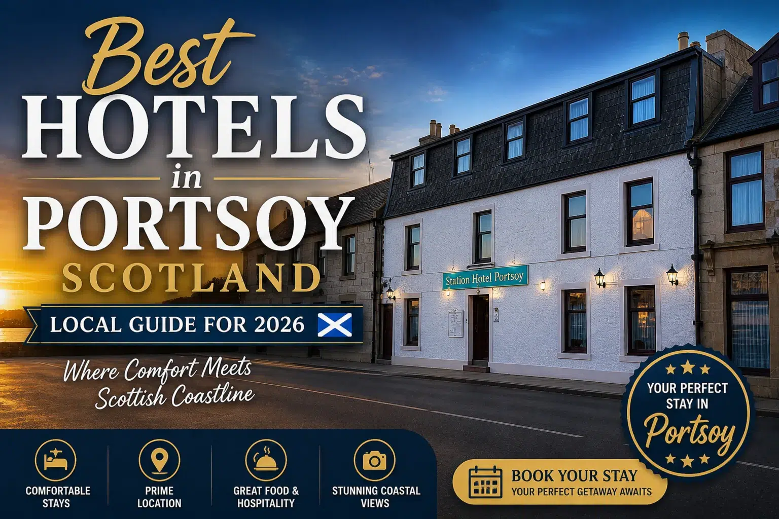 Scenic view of Station Hotel Portsoy