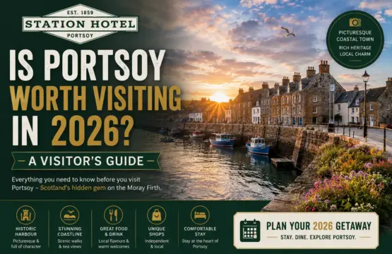 Is Portsoy worth visiting in 2026? View of Portsoy Harbour and Aberdeenshire coastline