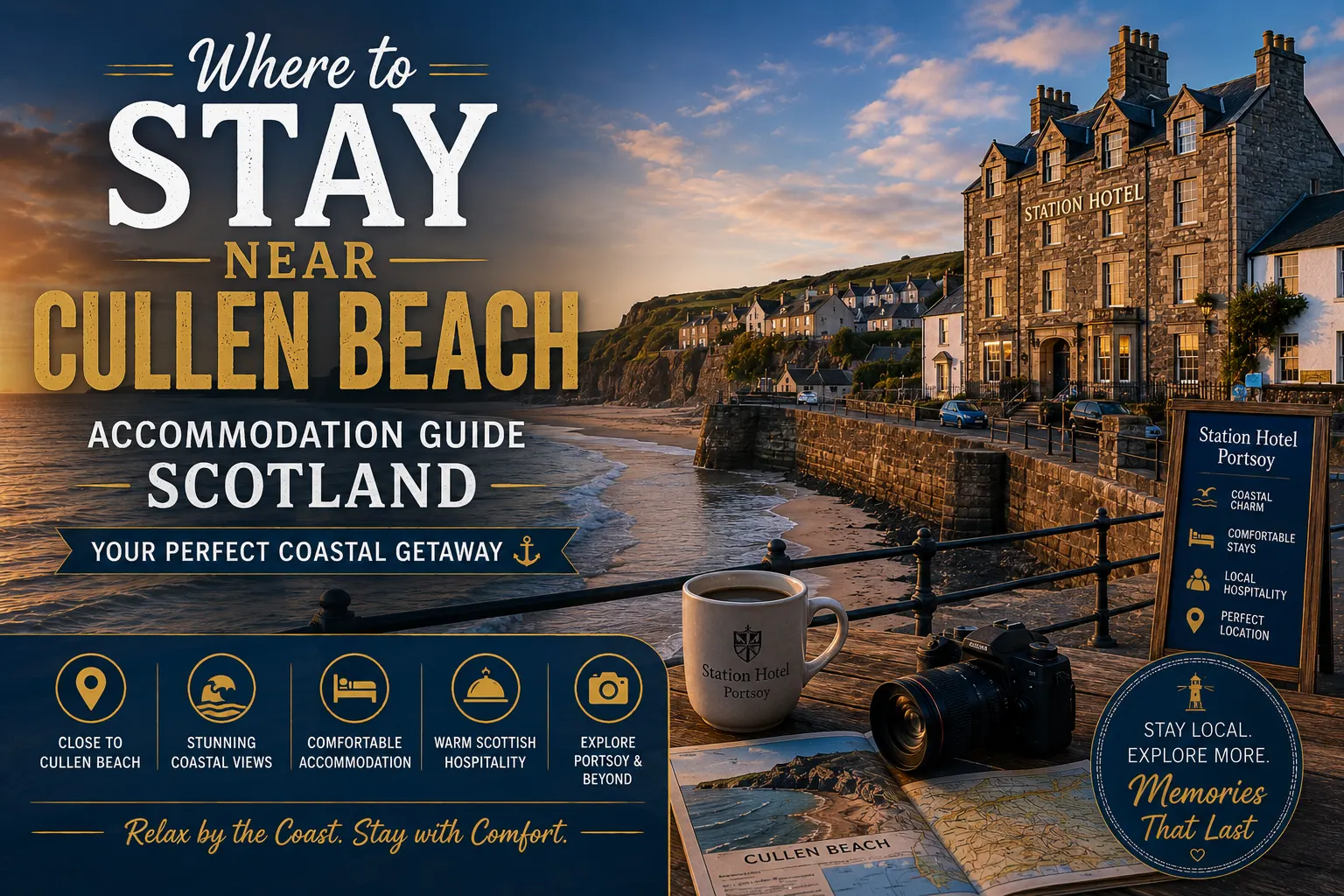 where to stay near Cullen Beach accommodation guide Scotland