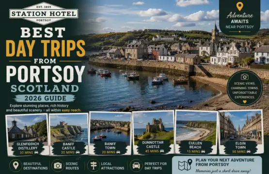 Best day trips from Portsoy Scotland including Cullen, Banff and the Moray Coast