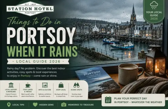 Things to do in Portsoy when it rains with the historic harbour, cosy cafés and scenic coastal views in Scotland