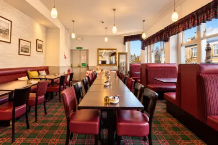Cozy Tartan Café Dining Room