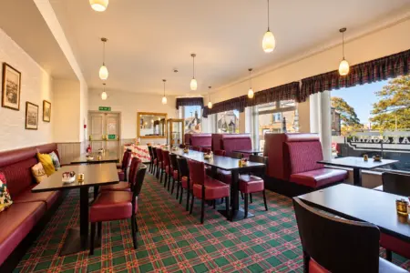 Cozy Tartan Pub Dining Room