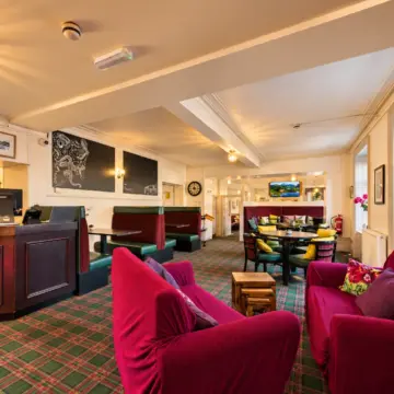 Cozy Tartanstyled Hotel Lounge
