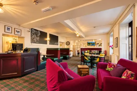 Cozy Tartanstyled Hotel Lounge