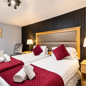 Modern Twin-Bed Hotel Bedroom